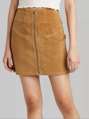Wild Fable Corduroy Front Zip Skirt